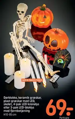 REMA 1000 Dørklokke / keramik græskar / skelet tilbud