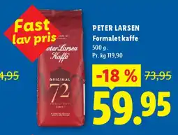 Lidl Peter Larsen Formalet kaffe tilbud
