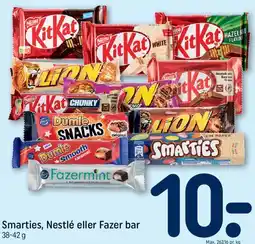 REMA 1000 Smarties, Nestlé eller Fazer bar tilbud