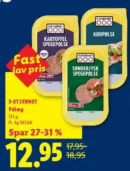 Lidl 3-Stjernet Pålæg tilbud