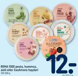 REMA 1000 REMA 1000 pesto, hummus, aioli eller CasAmore haydari tilbud