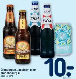 REMA 1000 Grimbergen, Jacobsen eller Kronenbourg øl tilbud