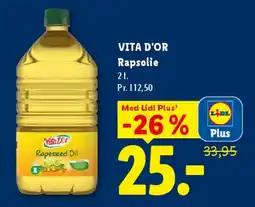 Lidl VITA D'OR Rapsolie tilbud