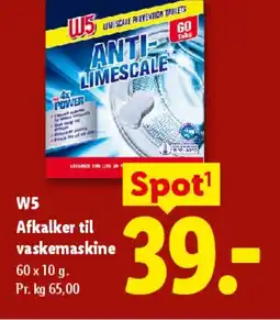 Lidl W5 Afkalker / opvasketabs tilbud