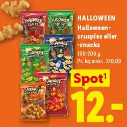 Lidl Halloween crispies / snacks tilbud