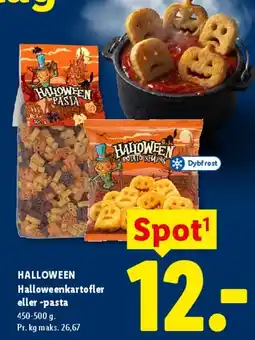 Lidl Halloween kartofler eller -pasta tilbud