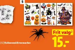 Lidl Halloween - smådekorationer og klistermærker tilbud