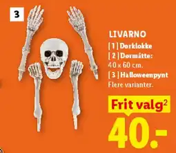 Lidl LIVARNO Halloween-pynt (dørklokke, dørmåtte m.fl.) tilbud