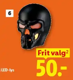 Lidl Halloween-kranie med LED-lys tilbud