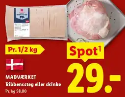 Lidl MADVÆRKET ribbensteg eller skinke tilbud