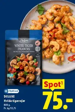 Lidl Deluxe Hvide tigerrejer (White Tiger Prawns) tilbud