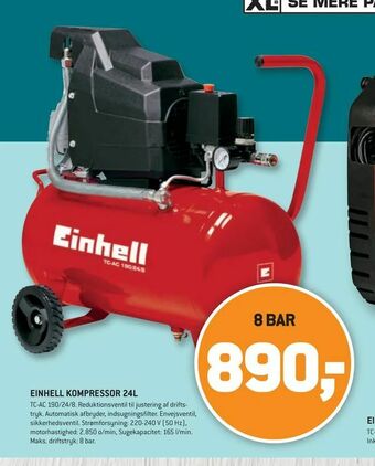 XL-BYG Einhell kompressor 24l tilbud