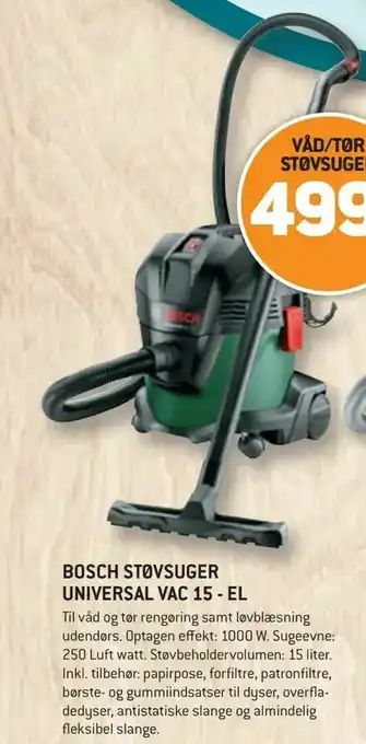 XL-BYG Bosch støvsuger universal vac 15 - el tilbud