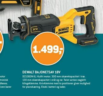 XL-BYG Dewalt bajonetsav 18v tilbud