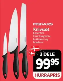 Din Isenkræmmer Fiskars Knivsæt Essential tilbud