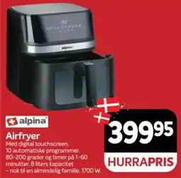 Din Isenkræmmer Alpina Airfryer tilbud