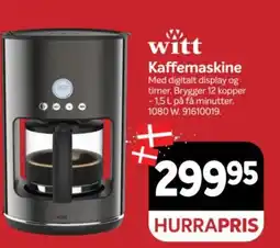 Din Isenkræmmer Witt Kaffemaskine tilbud