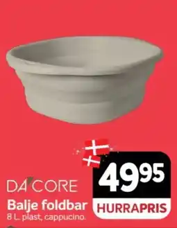 Din Isenkræmmer Da'core balje foldbar tilbud