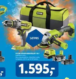 Davidsen RYOBI HÅNDVÆRKERSÆT 18 V tilbud