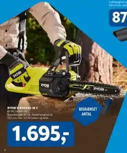 Davidsen RYOBI KÆDESAV 18 V tilbud