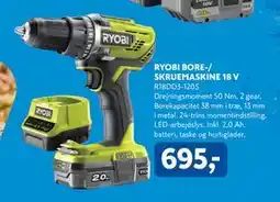 Davidsen RYOBI BORE-/ SKRUEMASKINE 18 V tilbud