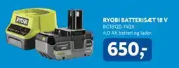 Davidsen RYOBI BATTERISÆT 18 V tilbud