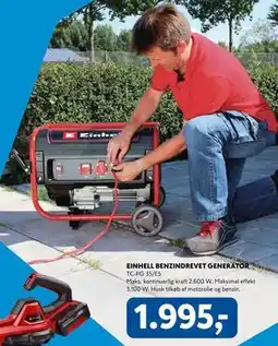Davidsen EINHELL BENZINDREVET GENERATOR tilbud