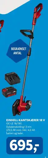 Davidsen EINHELL KANTSKÆRER 18 V tilbud