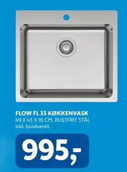 Davidsen FLOW FL 33 KØKKENVASK tilbud