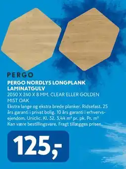 Davidsen PERGO NORDLYS LONGPLANK LAMINATGULV tilbud