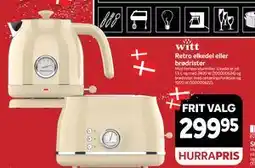 Din Isenkræmmer Retro elkedel eller brødrister tilbud