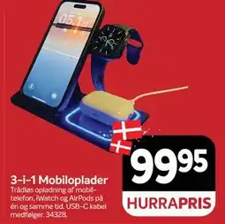 Din Isenkræmmer 3-i-1 Mobiloplader tilbud