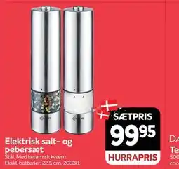 Din Isenkræmmer Elektrisk salt- og pebersæt tilbud