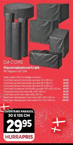 Din Isenkræmmer DA CORE Havemøbelovertræk tilbud