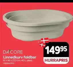 Din Isenkræmmer DA CORE Linnedkurv foldbar tilbud