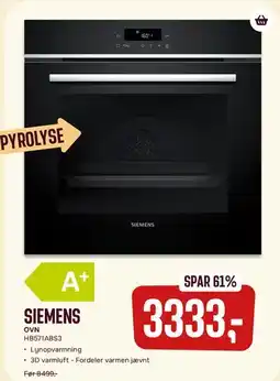 Skousen Siemens Ovn HB571ABS3 tilbud