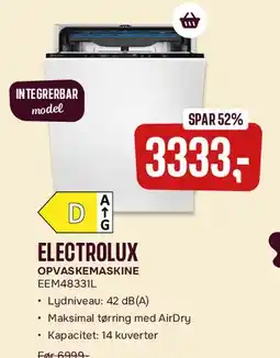 Skousen Electrolux opvaskemaskine tilbud