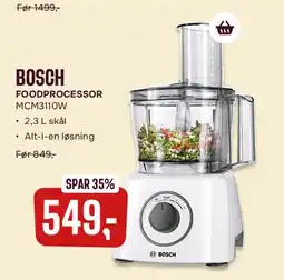 Skousen Bosch foodprocessor MCM3110W tilbud