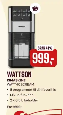 Skousen WATTSON ISMASKINE WATT-ICECREAM tilbud