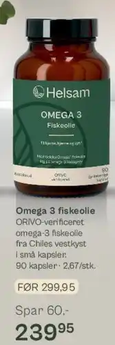 Helsam Omega 3 fiskeolie tilbud