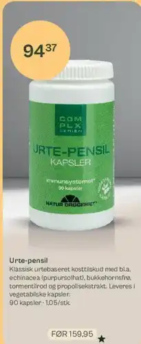 Helsam Urte-Pensil kapsler tilbud