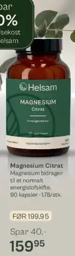 Helsam Magnesium Citrat tilbud
