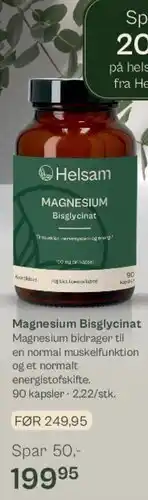 Helsam Magnesium Bisglycinat tilbud
