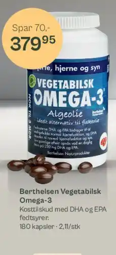 Helsam Vegetabilsk Omega-3 (Algeolie) tilbud
