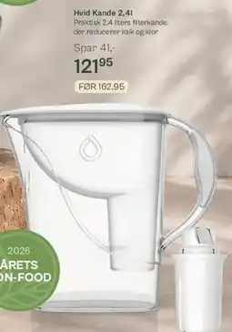 Helsam Hvid kande 2,4 l tilbud