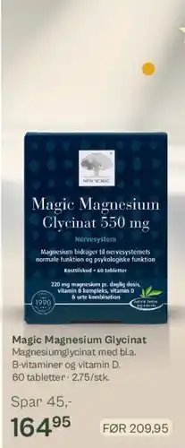 Helsam Magic Magnesium Glycinat 550 mg tilbud