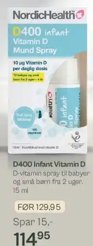 Helsam D400 Infant Vitamin D Mund Spray tilbud