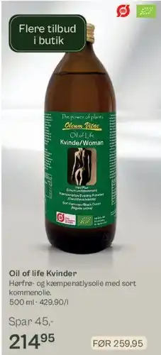 Helsam Oil of life Kvinder tilbud