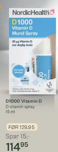 Helsam D1000 Vitamin D Mund Spray tilbud