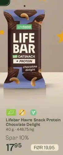 Helsam Lifebar Havre Snack Protein — Chocolate Delight tilbud